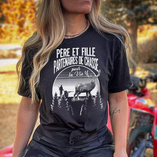Père Et Fille Partenaires De Chasse T-Shirt