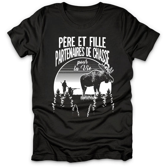 Pere Fille Orignal Partenaires De Chasse T-Shirt