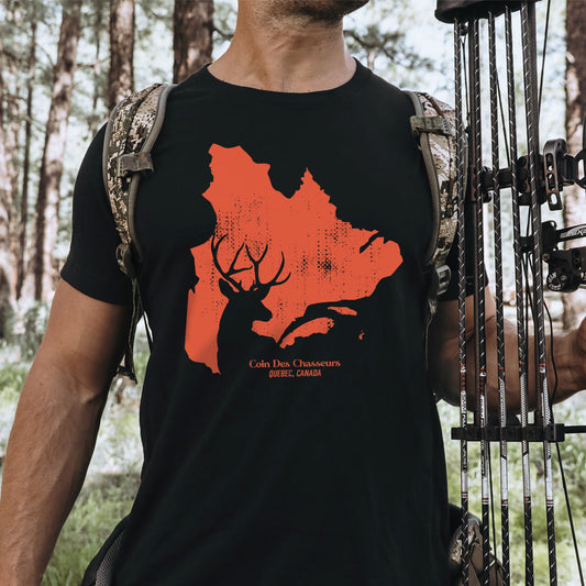 Quebec Map Chevreuil T-Shirt