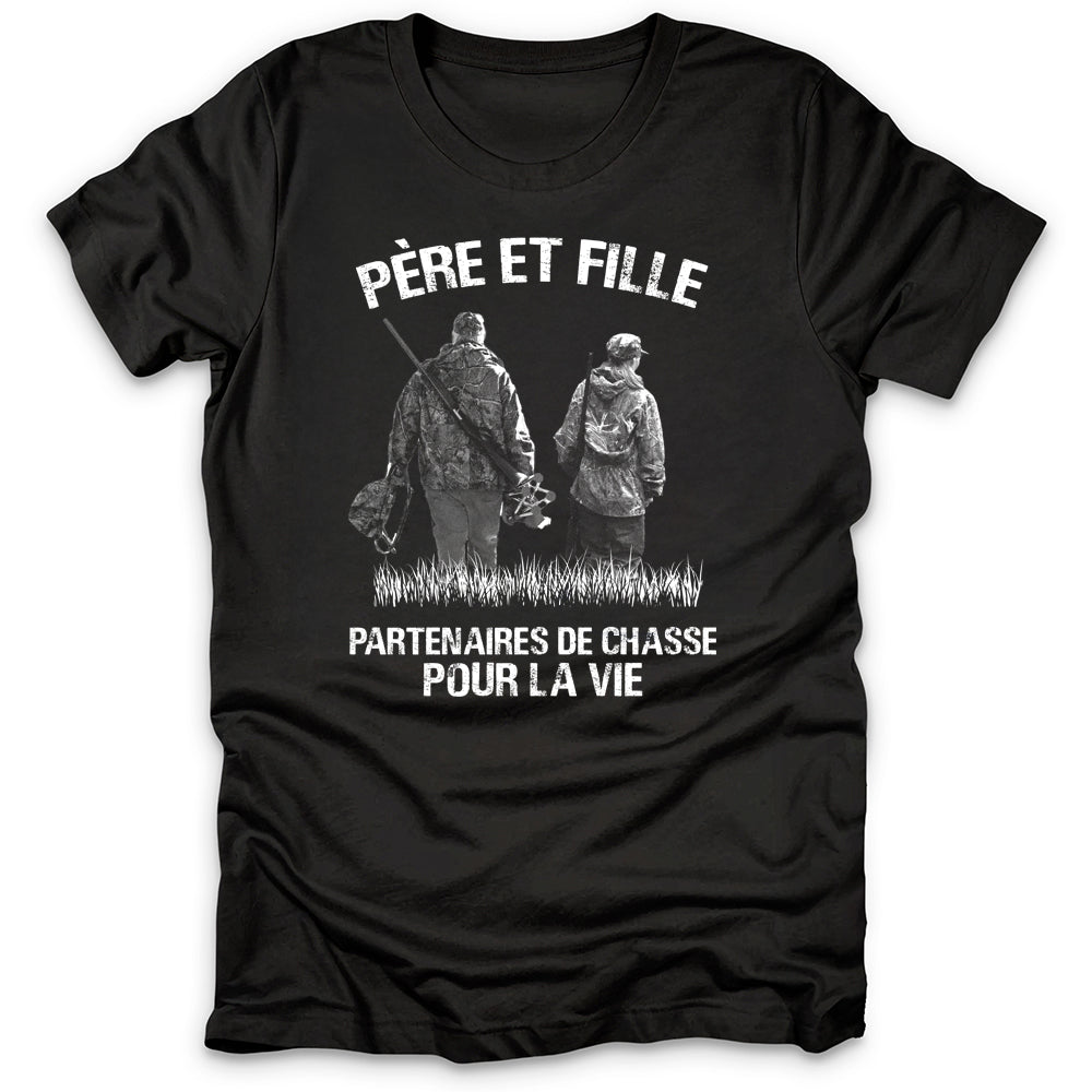 Père Et Fille Partenaires De Chasse T-Shirt