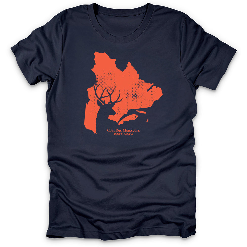 Quebec Map Chevreuil T-Shirt
