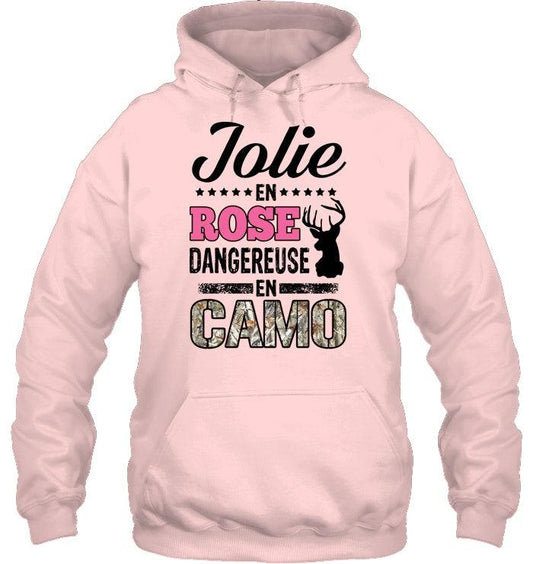 Jolie En Rose Dangereuse En Camo Coton Ouaté