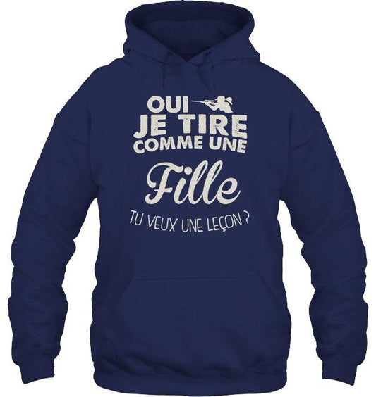Oui Je Tire Comme Une Fille Coton Ouaté