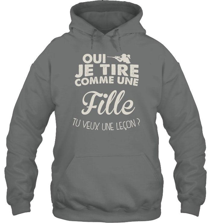 Oui Je Tire Comme Une Fille Coton Ouaté