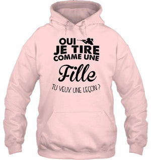 Oui Je Tire Comme Une Fille Coton Ouaté