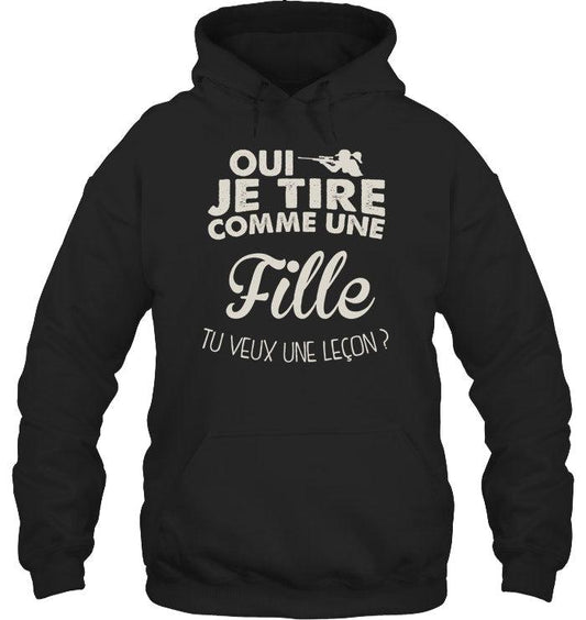 Oui Je Tire Comme Une Fille Coton Ouaté