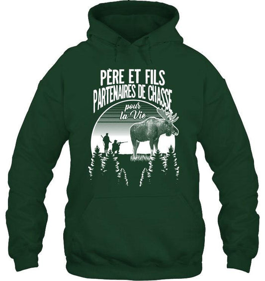 Père Et Fils Partenaires De Chasse Orignal Coton Ouaté