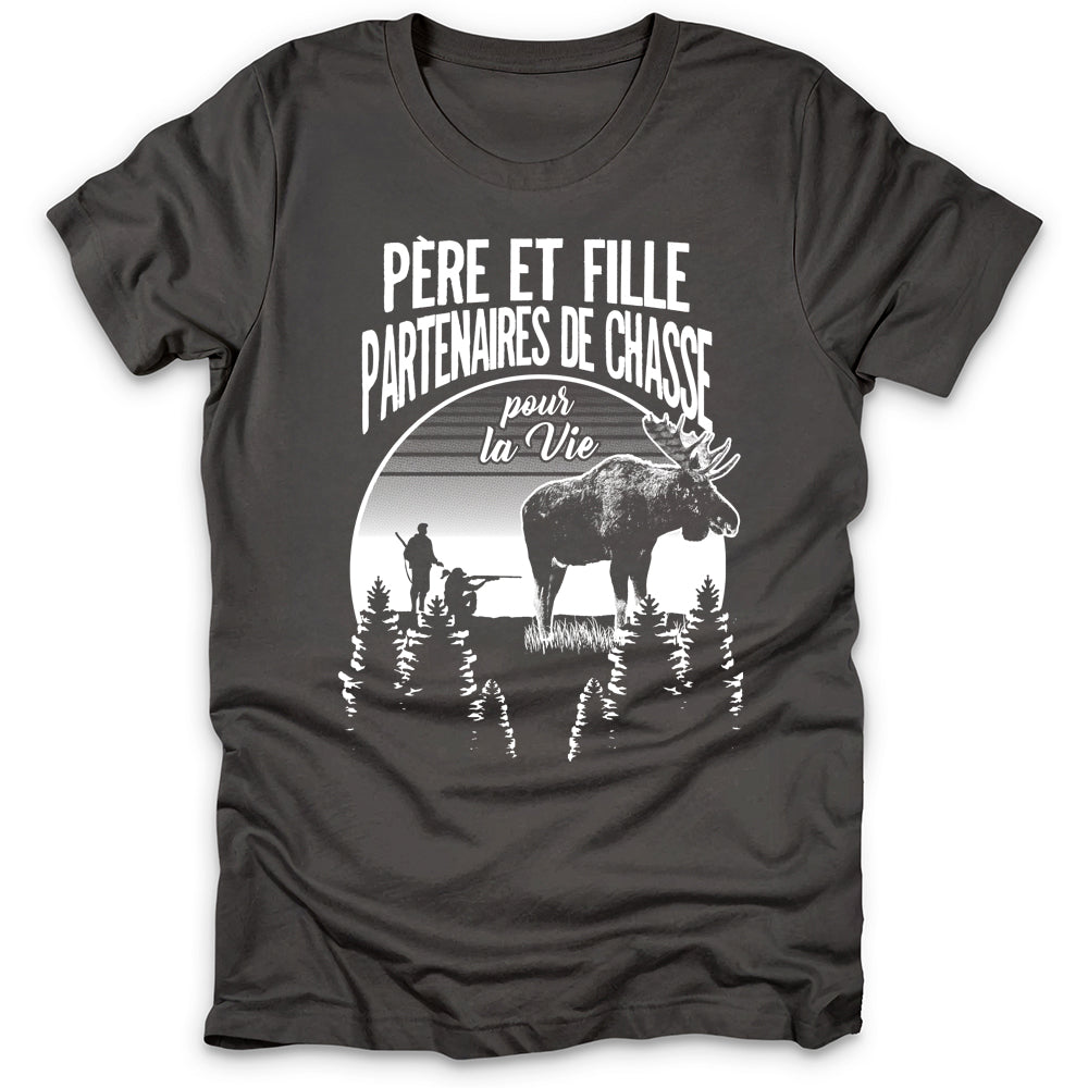 Pere Fille Orignal Partenaires De Chasse T-Shirt