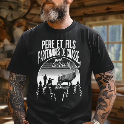 Pere Fils Partenaires De Chasse T-Shirt
