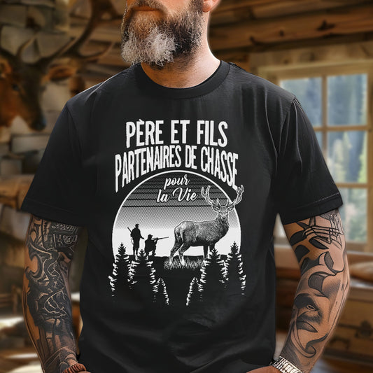 Pere Fils Partenaires De Chasse T-Shirt