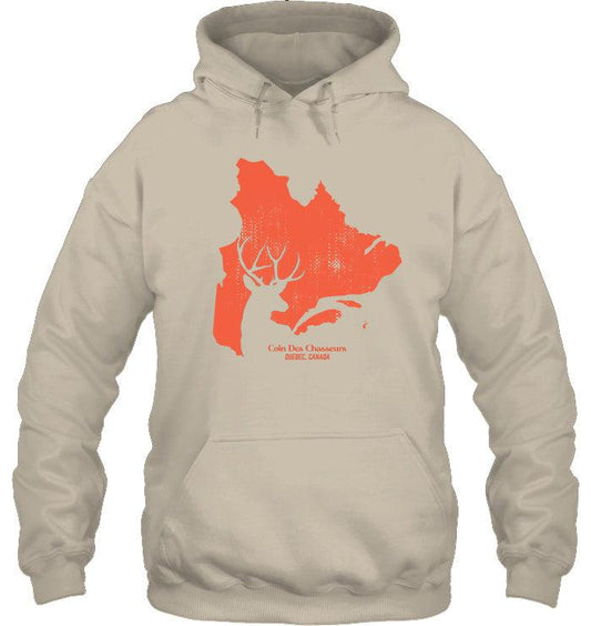 Quebec Map Chevreuil Coton Ouaté