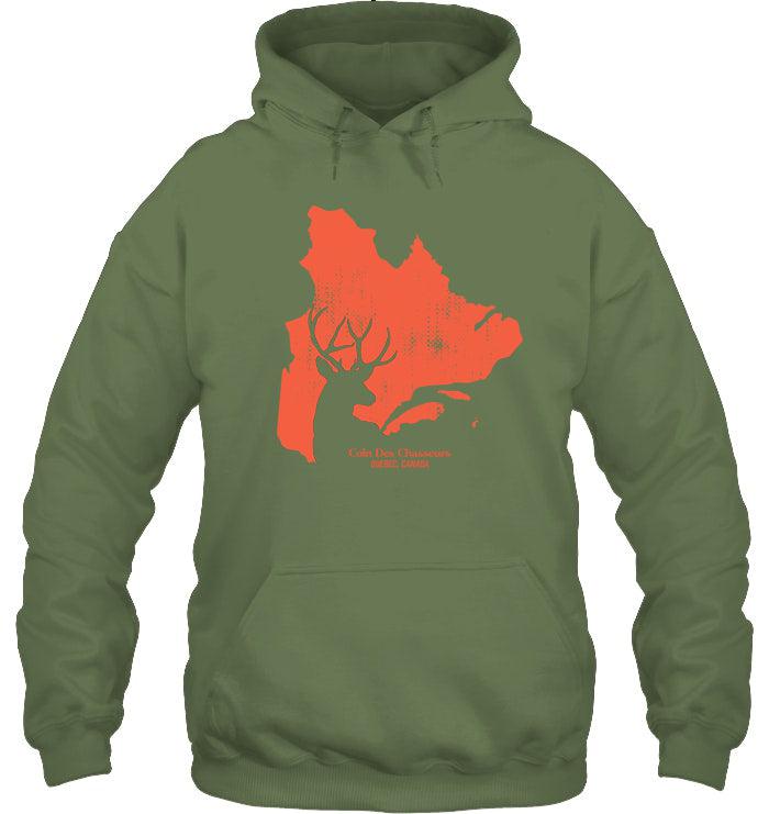 Quebec Map Chevreuil Coton Ouaté