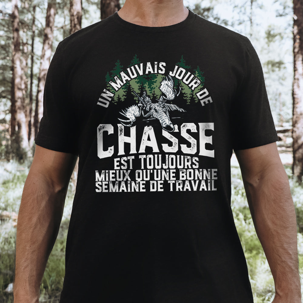 T-shirt Humour "Un Mauvais Jour De Saut En Parachute" - 100% Coton - Neuf Avec étiquettes - Homme