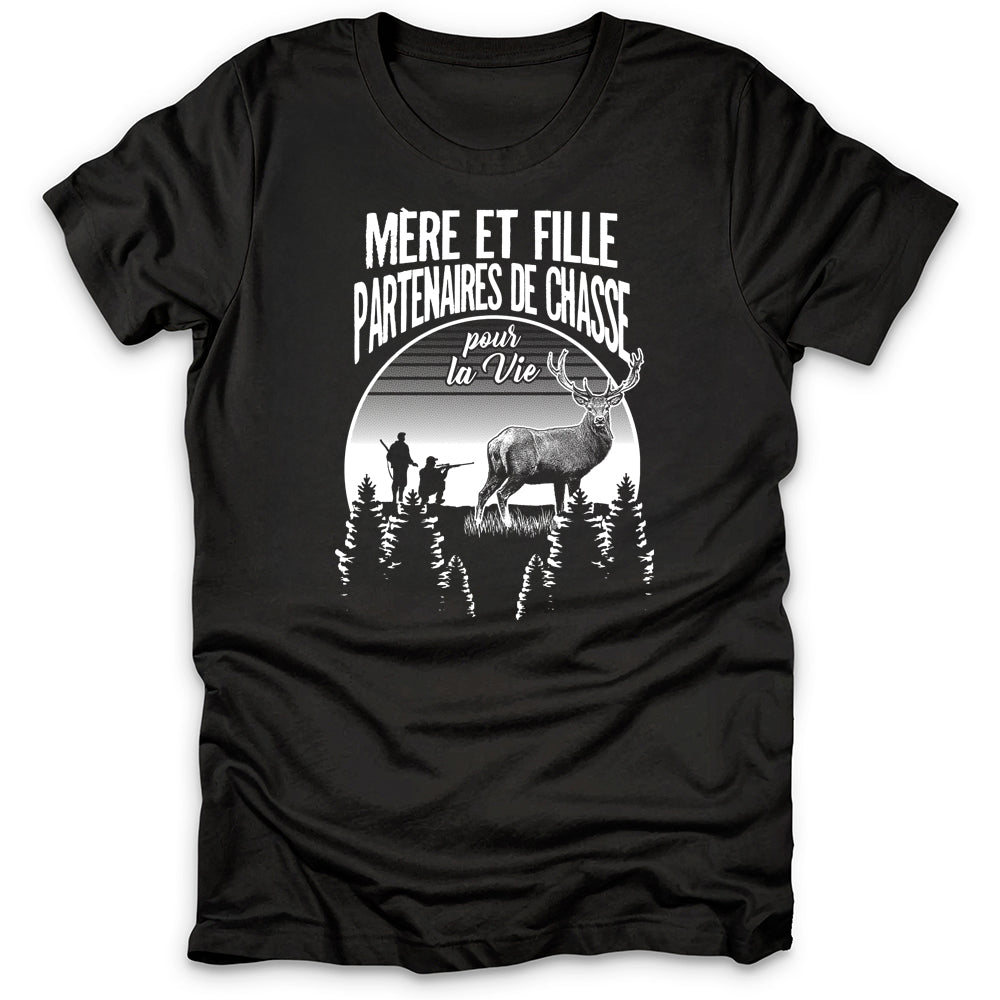 Mère Fille Partenaires De Chasse T-Shirt