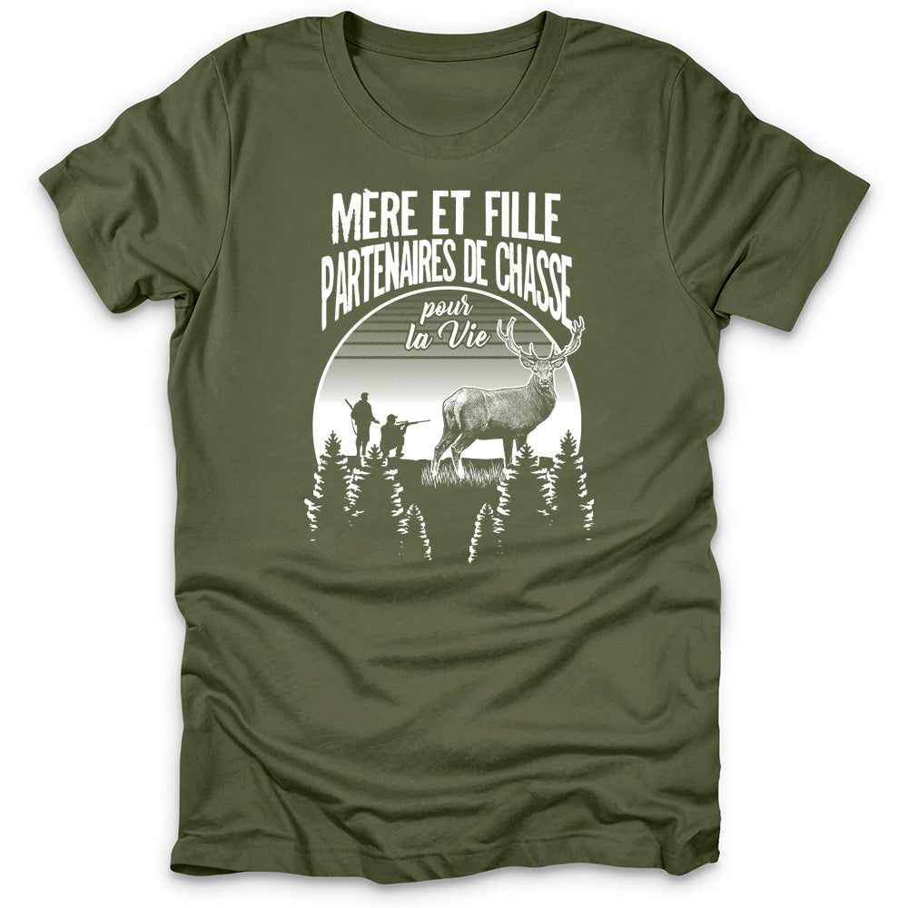 Mère Fille Partenaires De Chasse T-Shirt