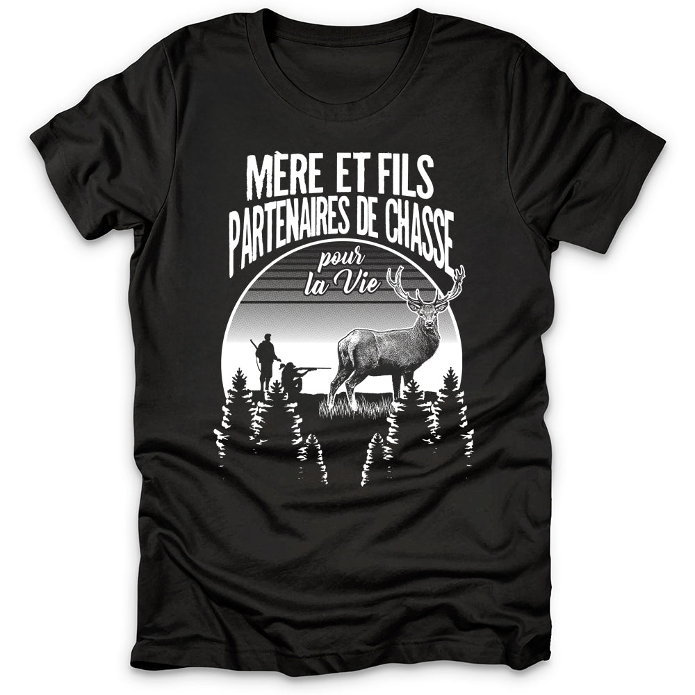 Mère Et Fils Partenaires de Chasse T-Shirt