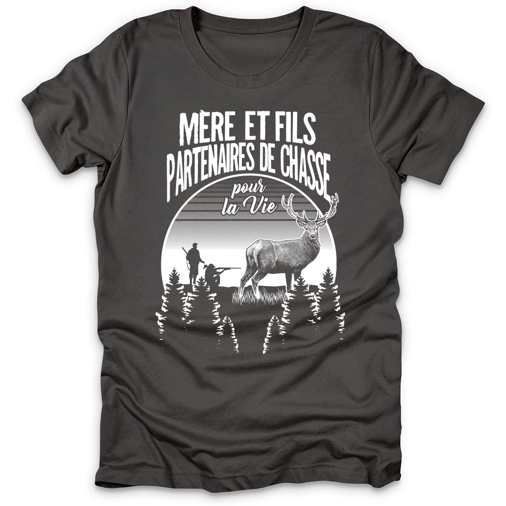 Mère Et Fils Partenaires de Chasse T-Shirt