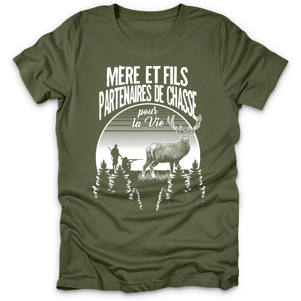 Mère Et Fils Partenaires de Chasse T-Shirt