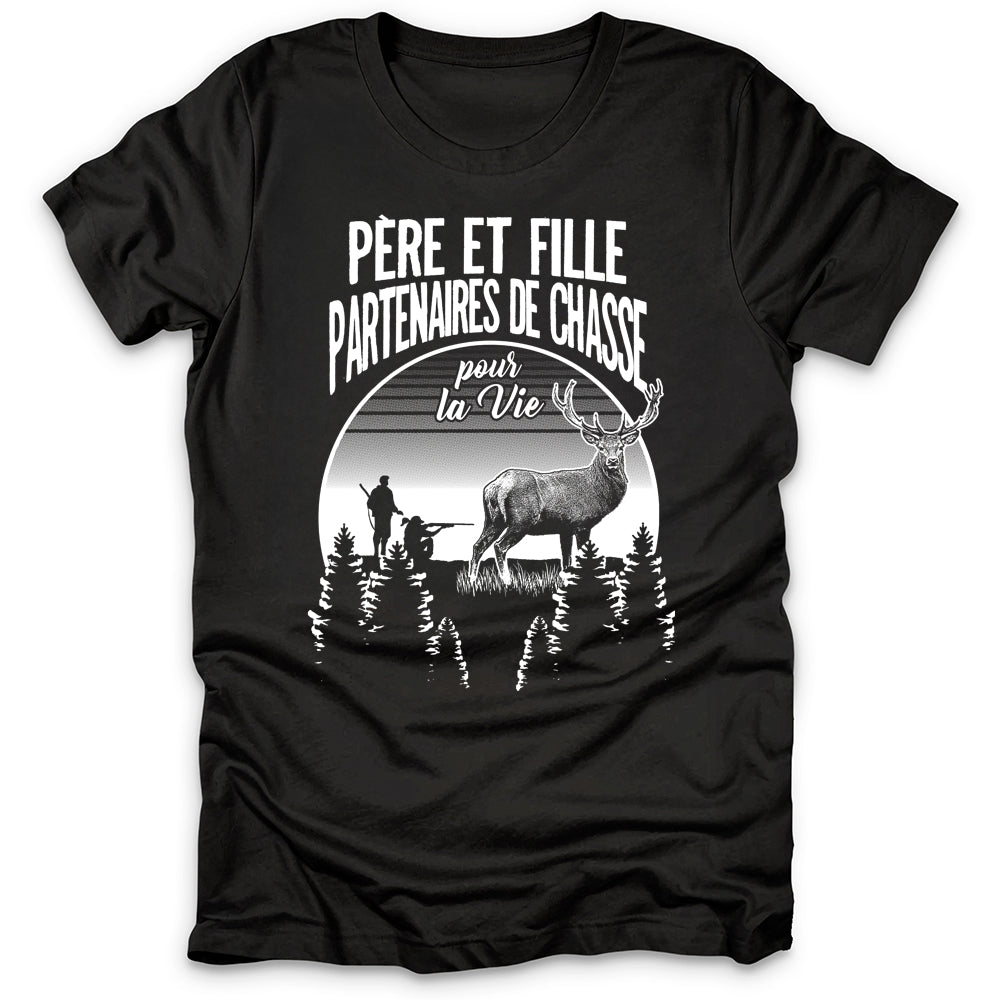Père Et Fille Partenaires De Chasse T-Shirt