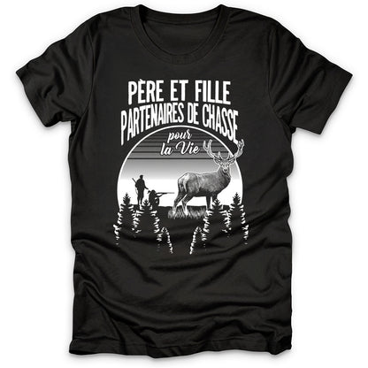 Père Et Fille Partenaires De Chasse T-Shirt