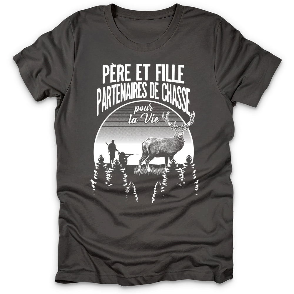 Père Et Fille Partenaires De Chasse T-Shirt