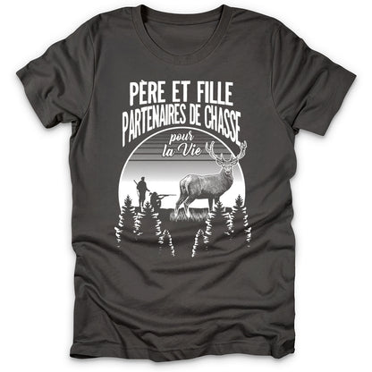 Père Et Fille Partenaires De Chasse T-Shirt