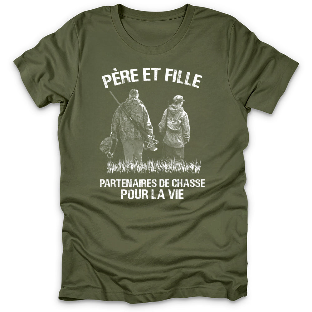Père Et Fille Partenaires De Chasse T-Shirt