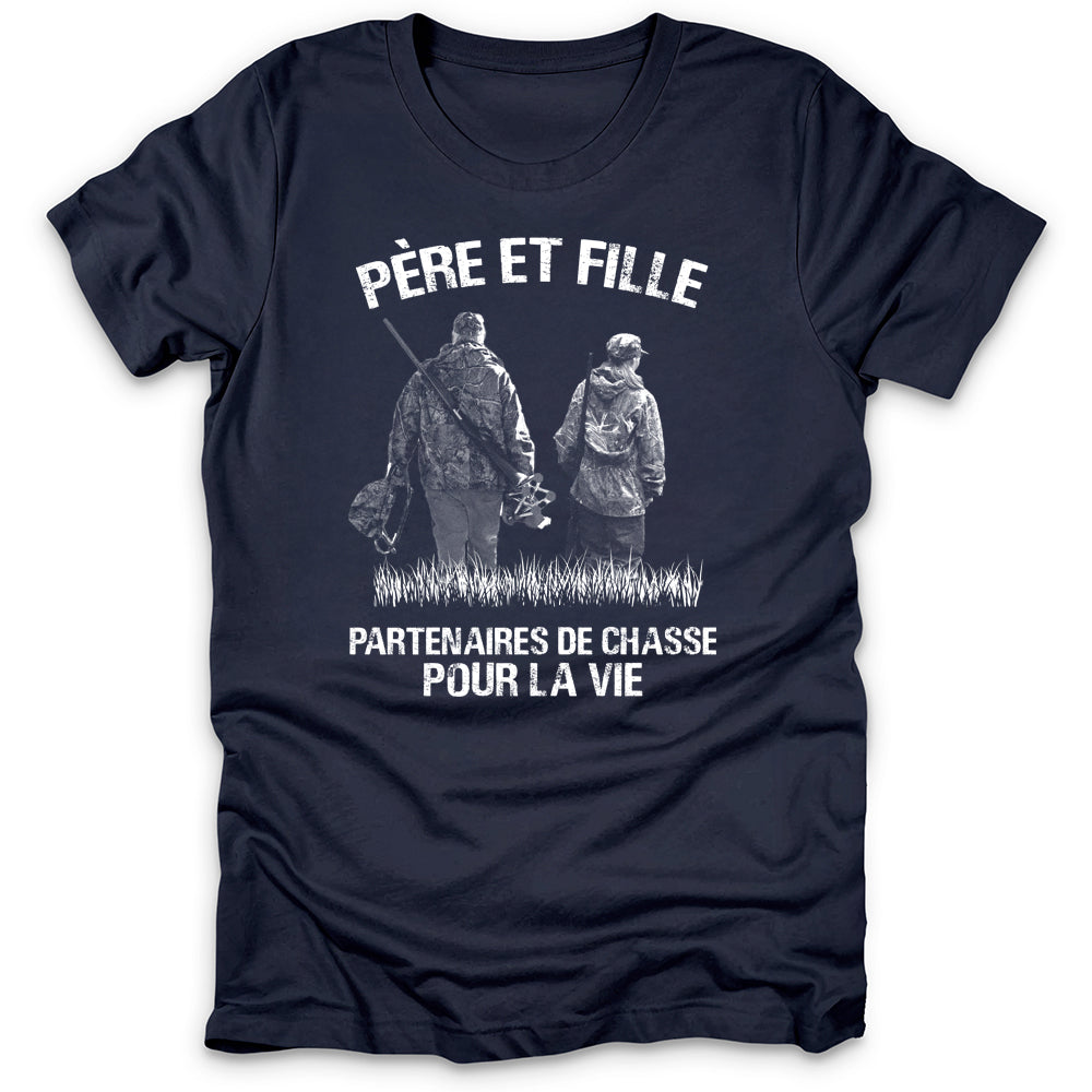 Père Et Fille Partenaires De Chasse T-Shirt