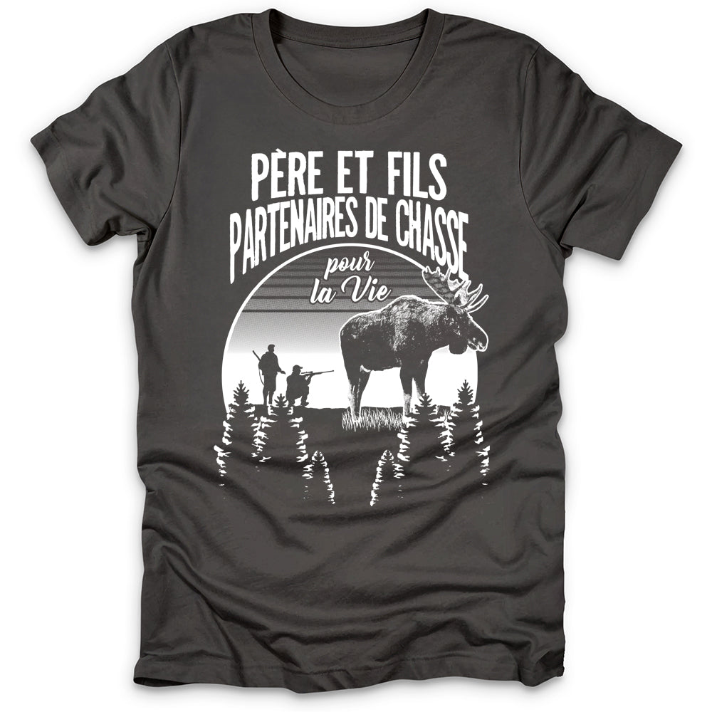 Père Fils Partenaires De Chasse Orignal T-Shirt