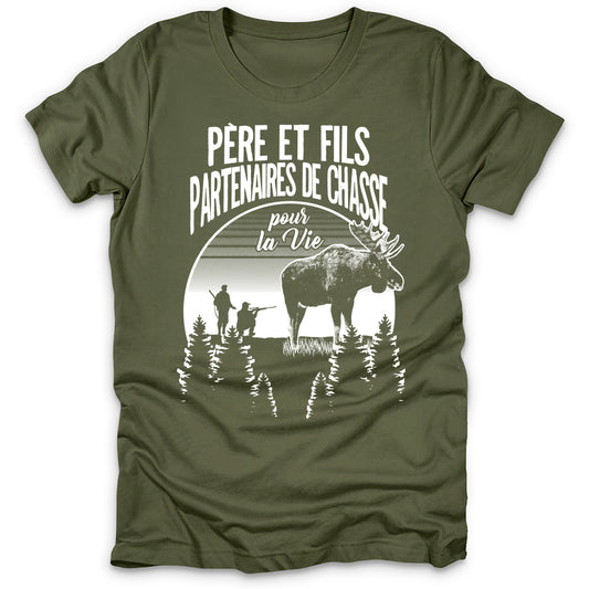 Père Fils Partenaires De Chasse Orignal T-Shirt