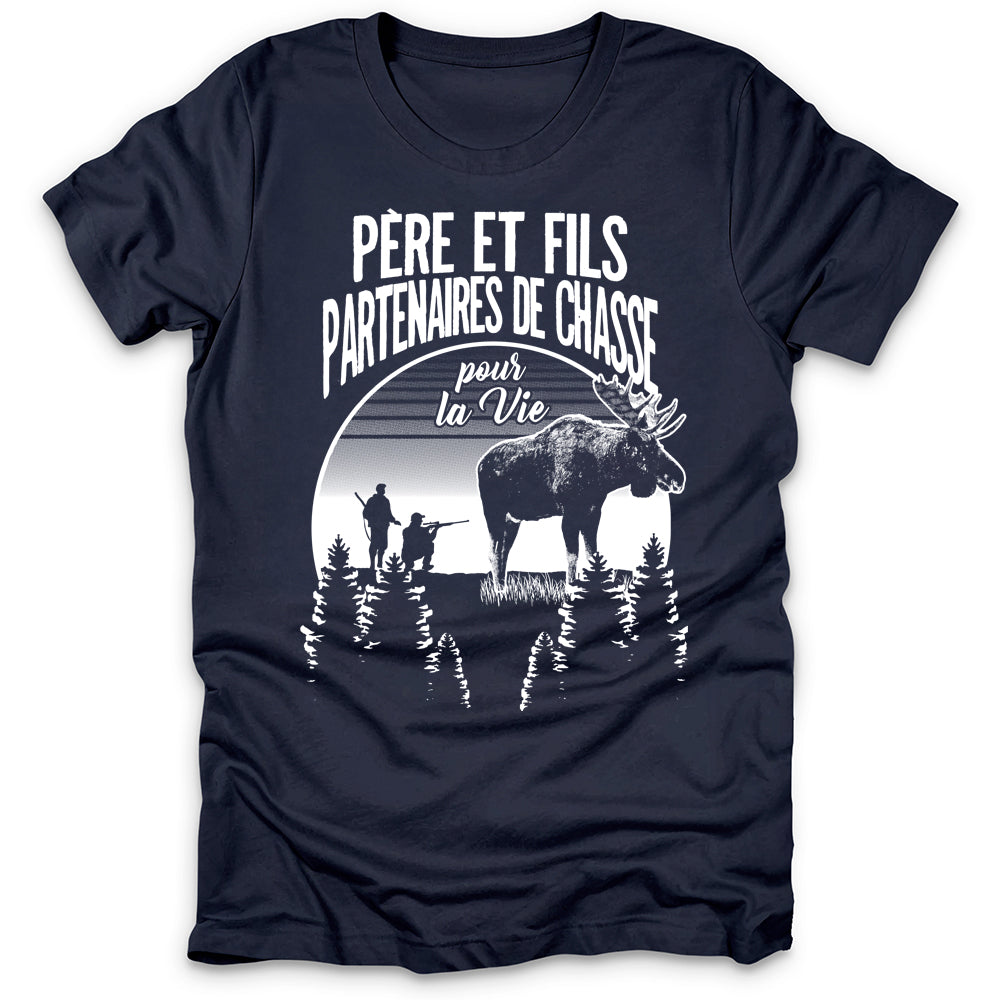 Père Fils Partenaires De Chasse Orignal T-Shirt