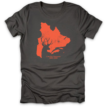 Quebec Map Chevreuil T-Shirt