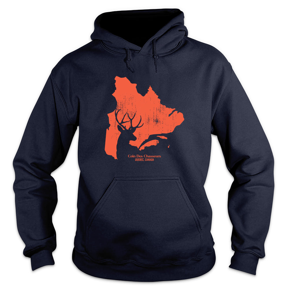 Quebec Map Chevreuil Coton Ouaté