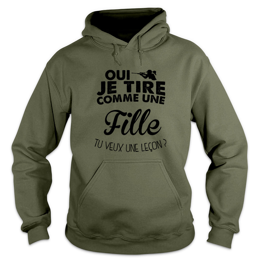 Oui Je Tire Comme Une Fille Coton Ouaté