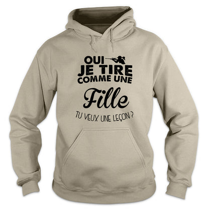Oui Je Tire Comme Une Fille Coton Ouaté